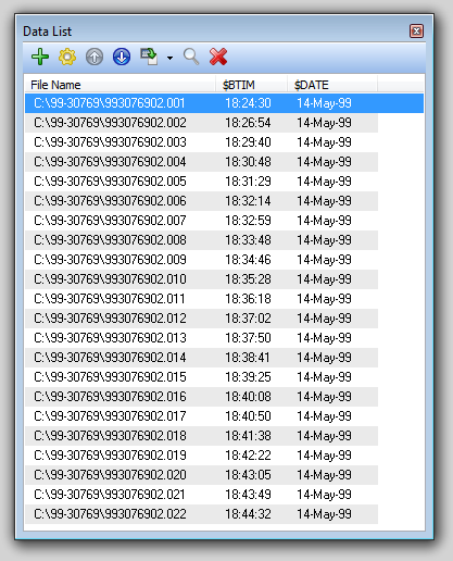 图19.4  Data List with Keyword Columns (有关键字列的数据列表)